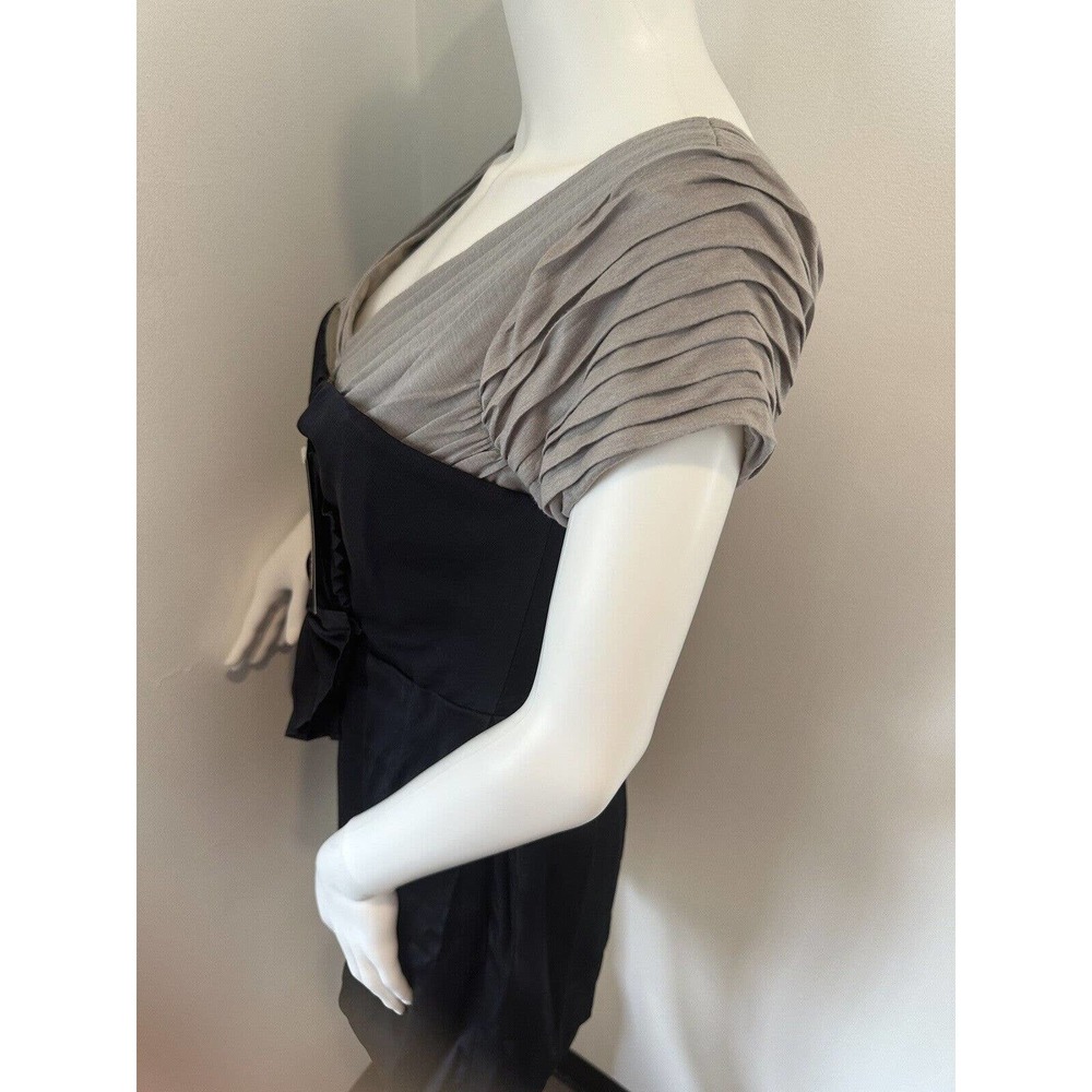 BCBG Womens Runway Dress Blue Gray Dress Size 6 NWT $418 - Picture 15 of 15